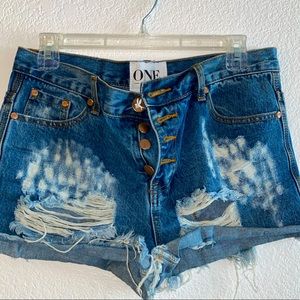 One Teaspoon High Waisted Romeo Shorts